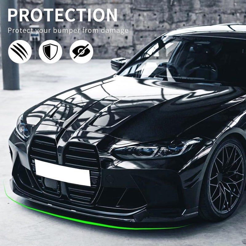 XPHAZZ Front Bumper Lip Compatible with BMW (2021-IN) G80 M3 G82 G83 M4 Competition Splitter MP-Style ABS Gloss Black - Image 3